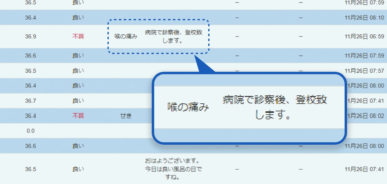 健康観察カードの電子化で、家庭でも学校でも手間が激減。