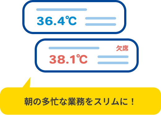 出欠や検温の連絡